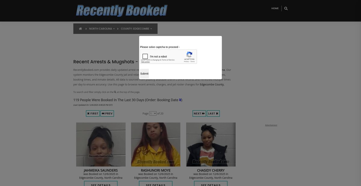 Preview of recentlybooked.com