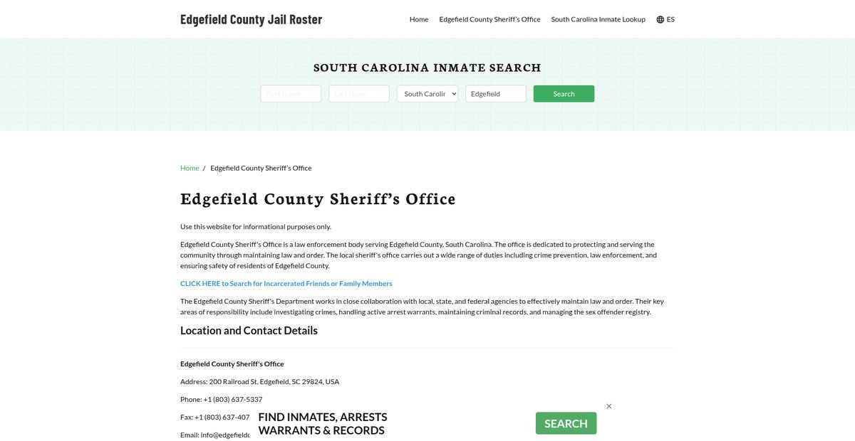 Preview of edgefieldcountyjail.org