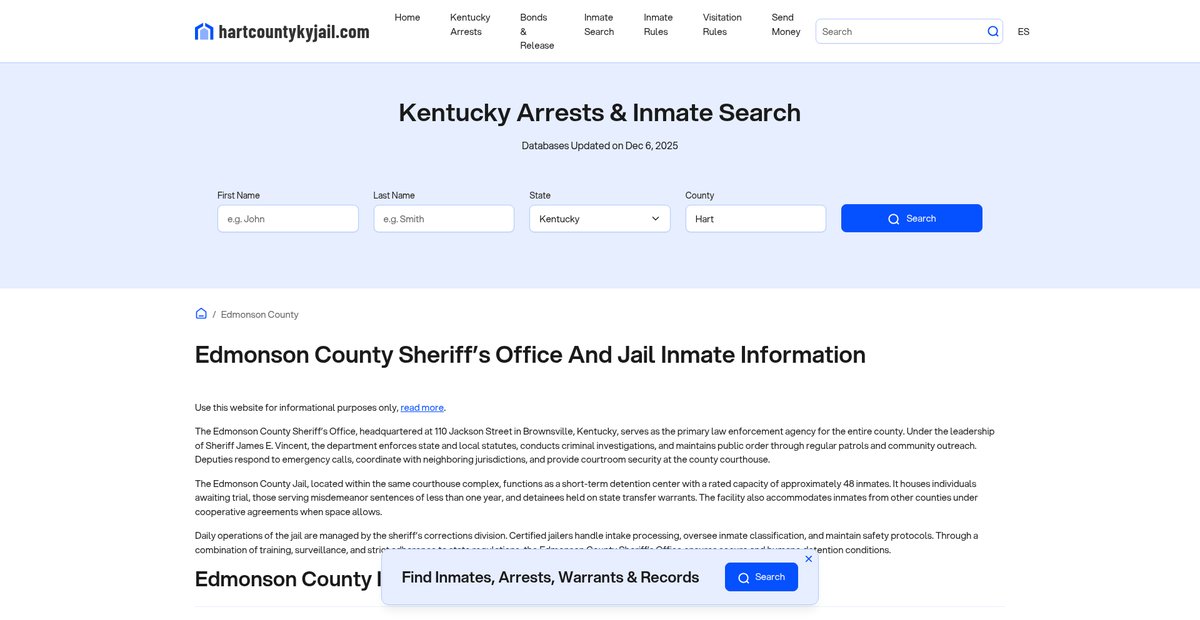 Preview of hartcountykyjail.com