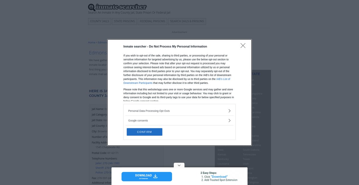 Preview of inmatesearcher.com
