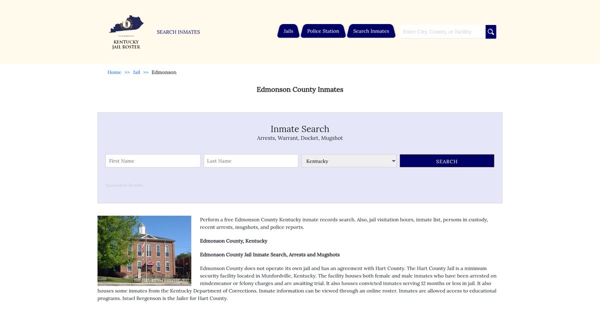 Preview of kentuckyjailroster.com