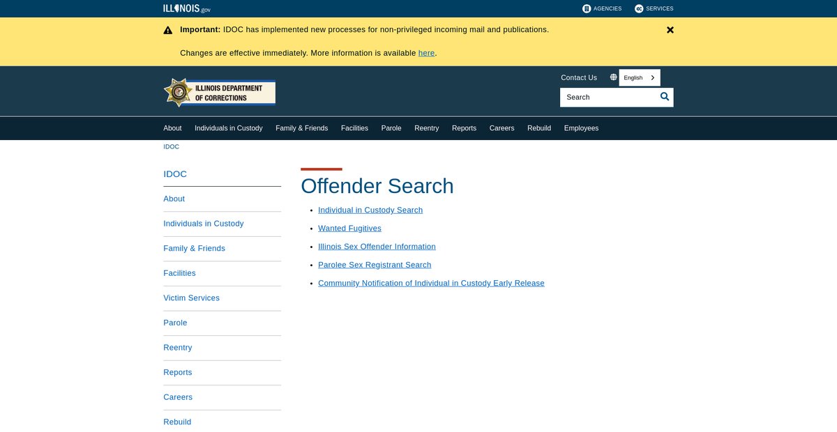 Preview of idoc.illinois.gov