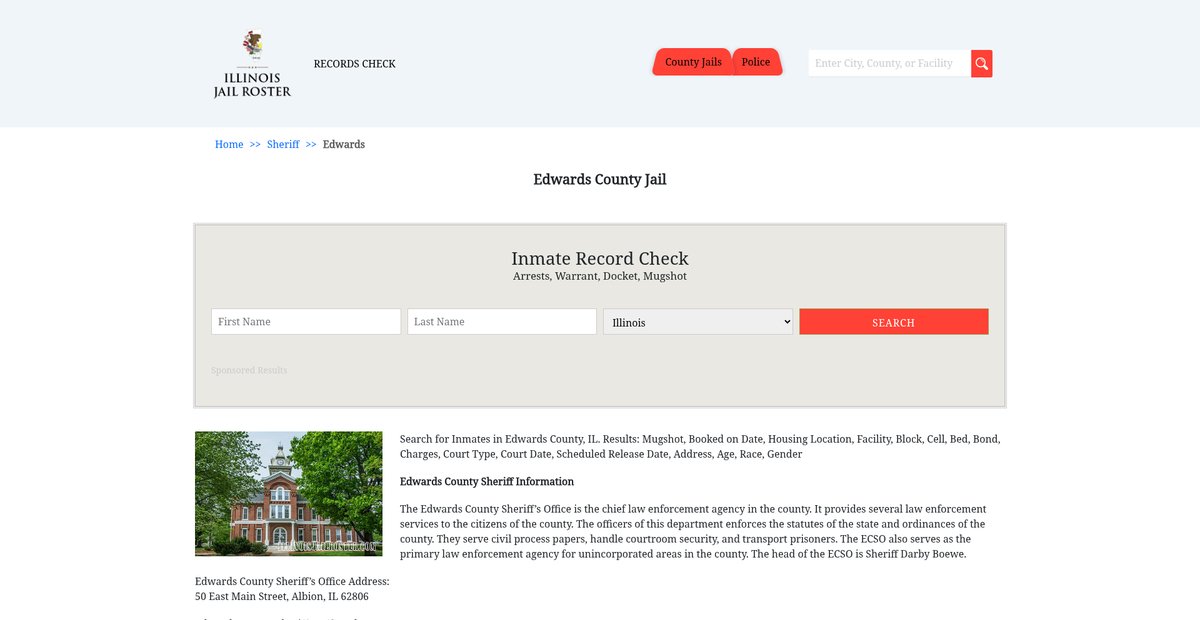 Preview of illinoisjailroster.com