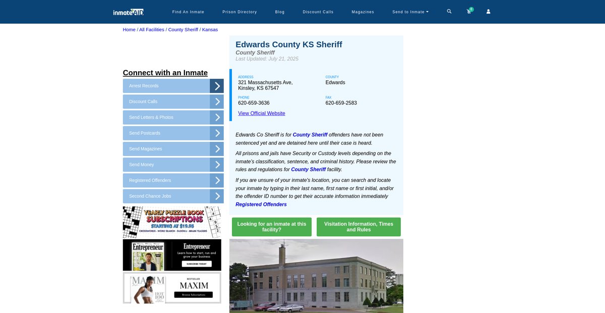 Preview of inmateaid.com