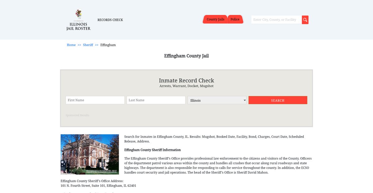 Preview of illinoisjailroster.com