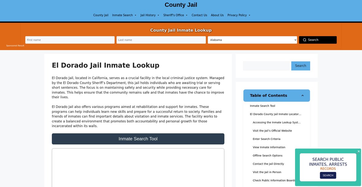 Preview of el-dorado.countyjail.org