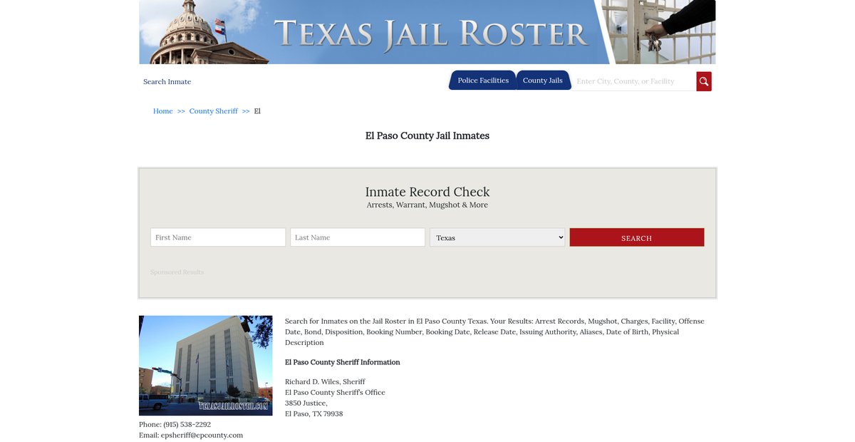 Preview of texasjailroster.com