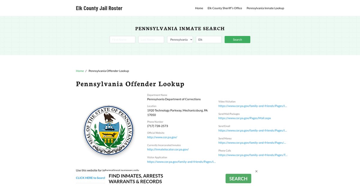 Preview of elkcountyjail.org