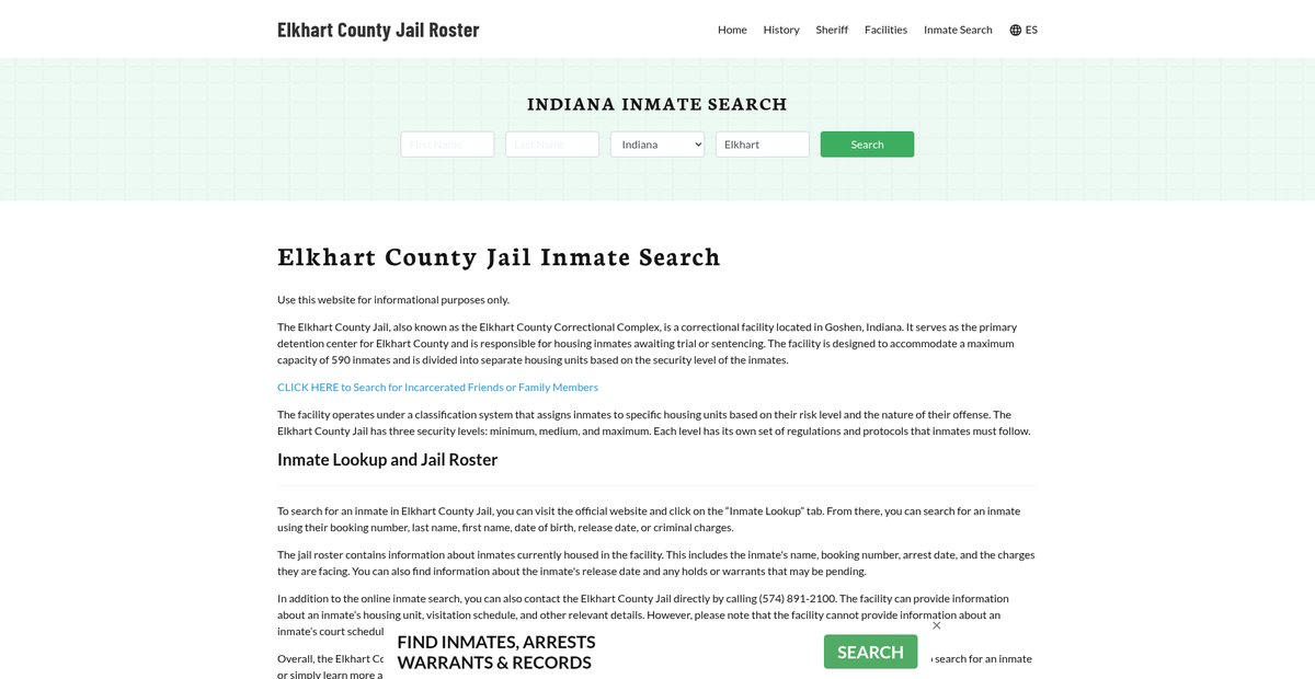 Preview of elkhartcountyjail.org
