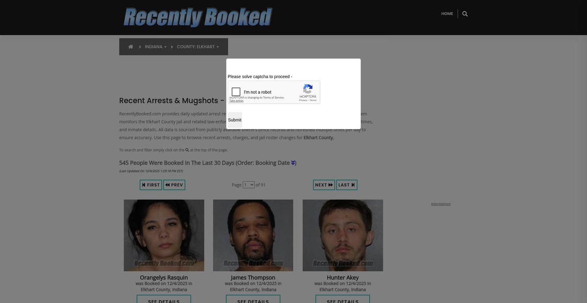 Preview of recentlybooked.com