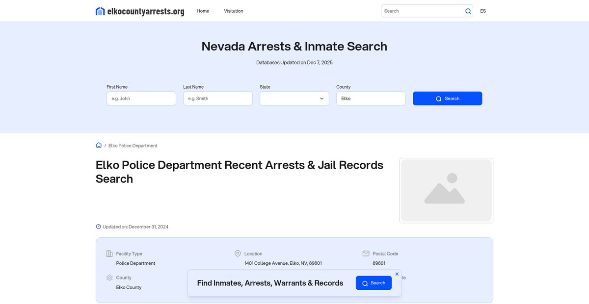 Preview of elkocountyarrests.org