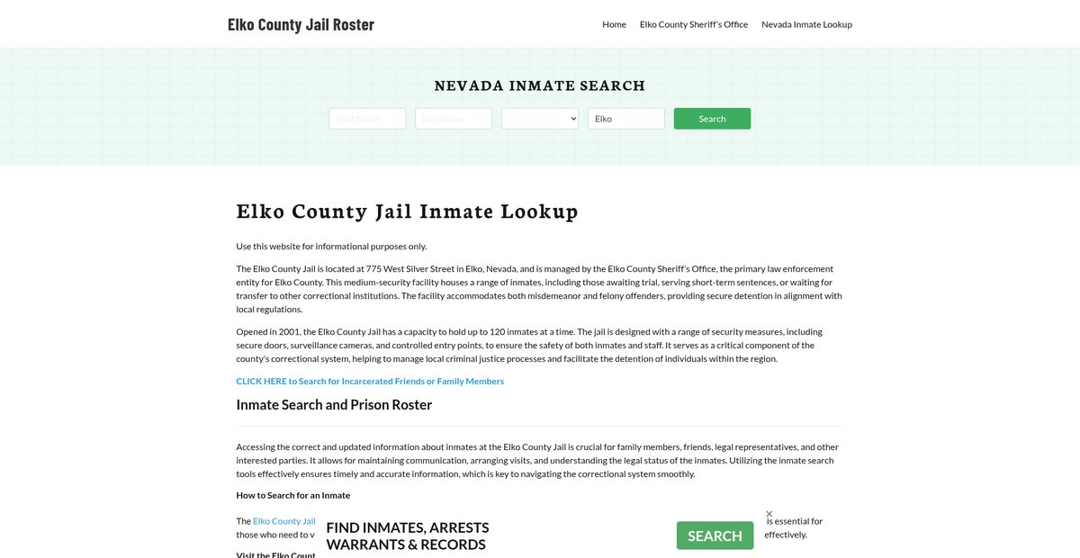 Preview of elkocountyjail.org