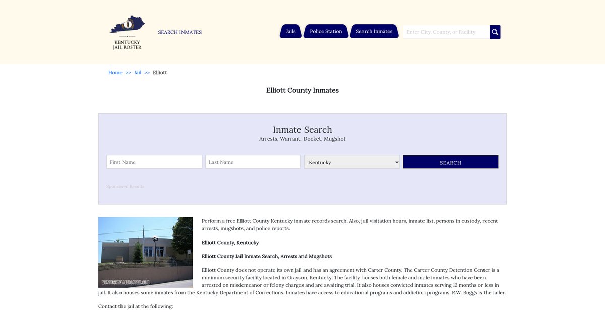 Preview of kentuckyjailroster.com