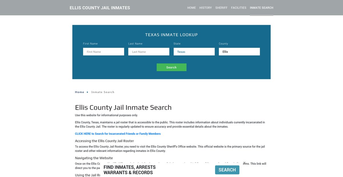 Preview of ellisjailroster.org