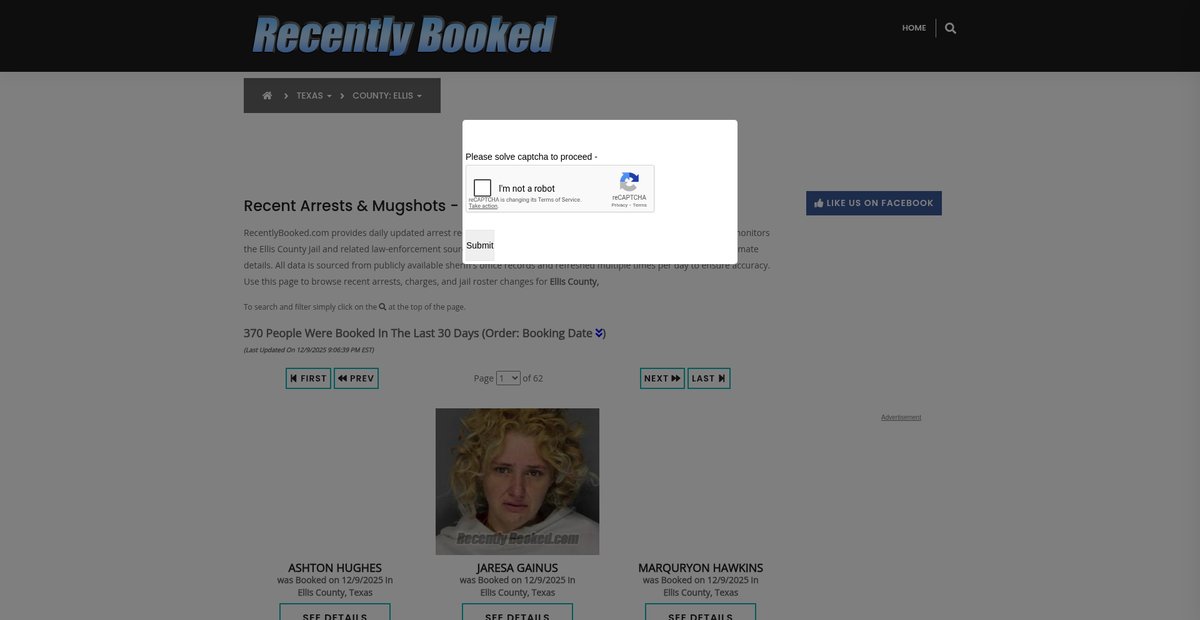 Preview of recentlybooked.com