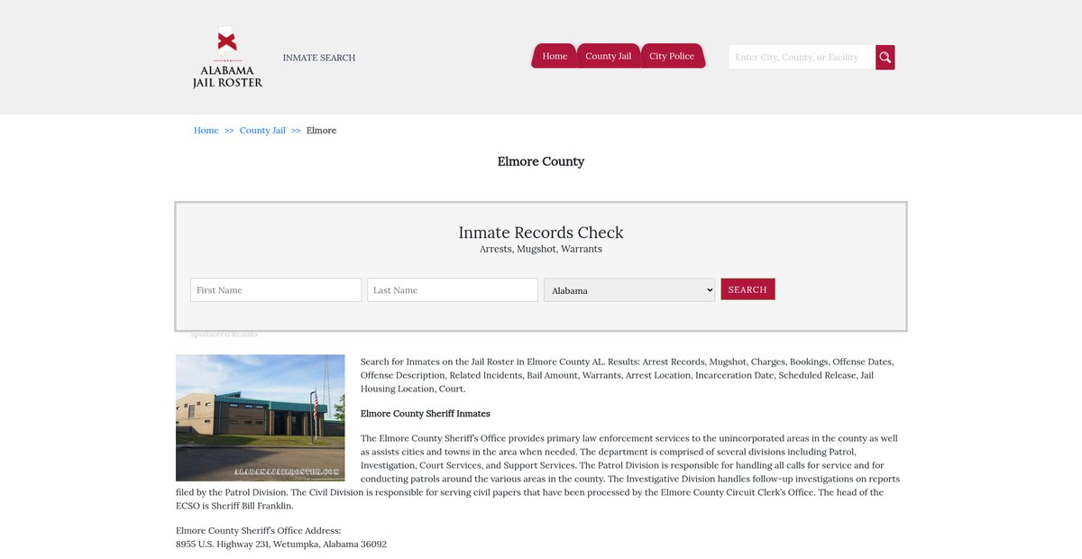 Preview of alabamajailroster.com