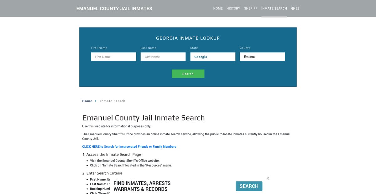 Preview of emanueljailroster.org