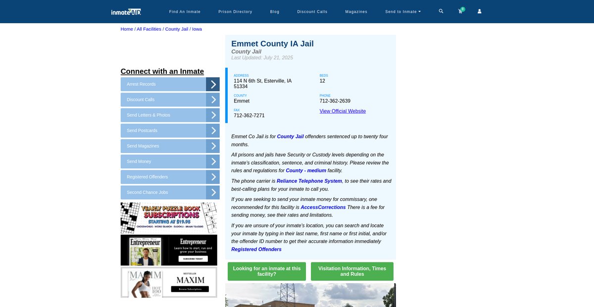 Preview of inmateaid.com