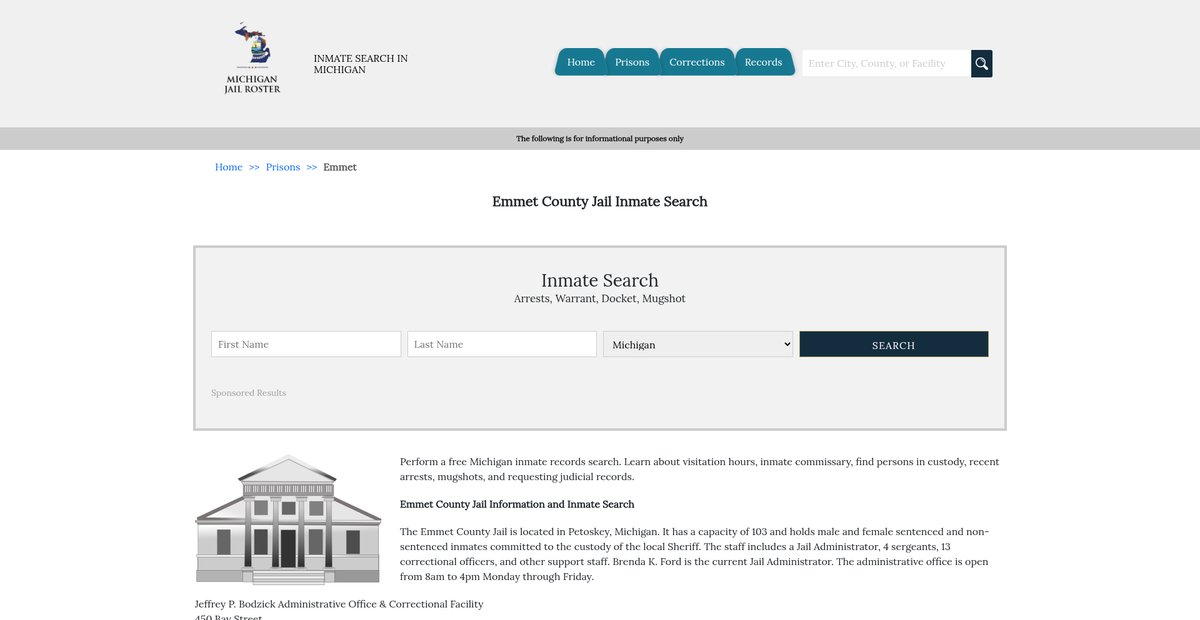 Preview of michiganjailroster.com