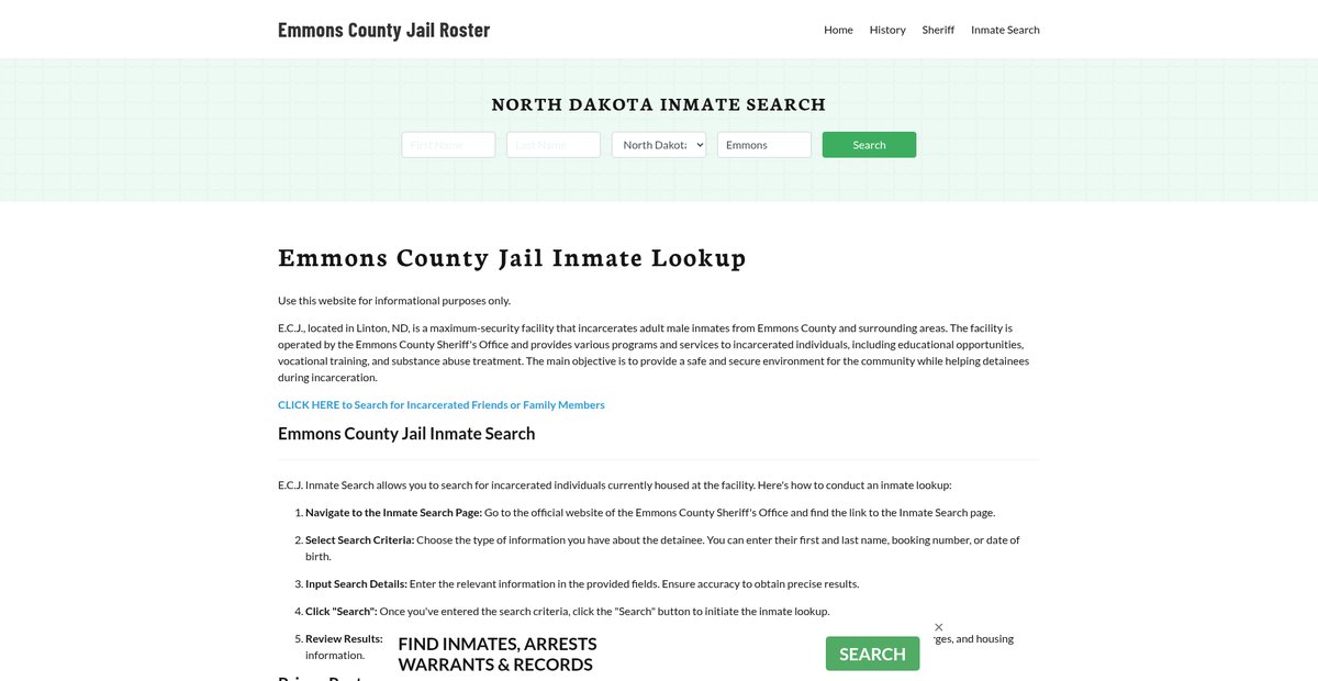 Preview of emmonscountyjail.org