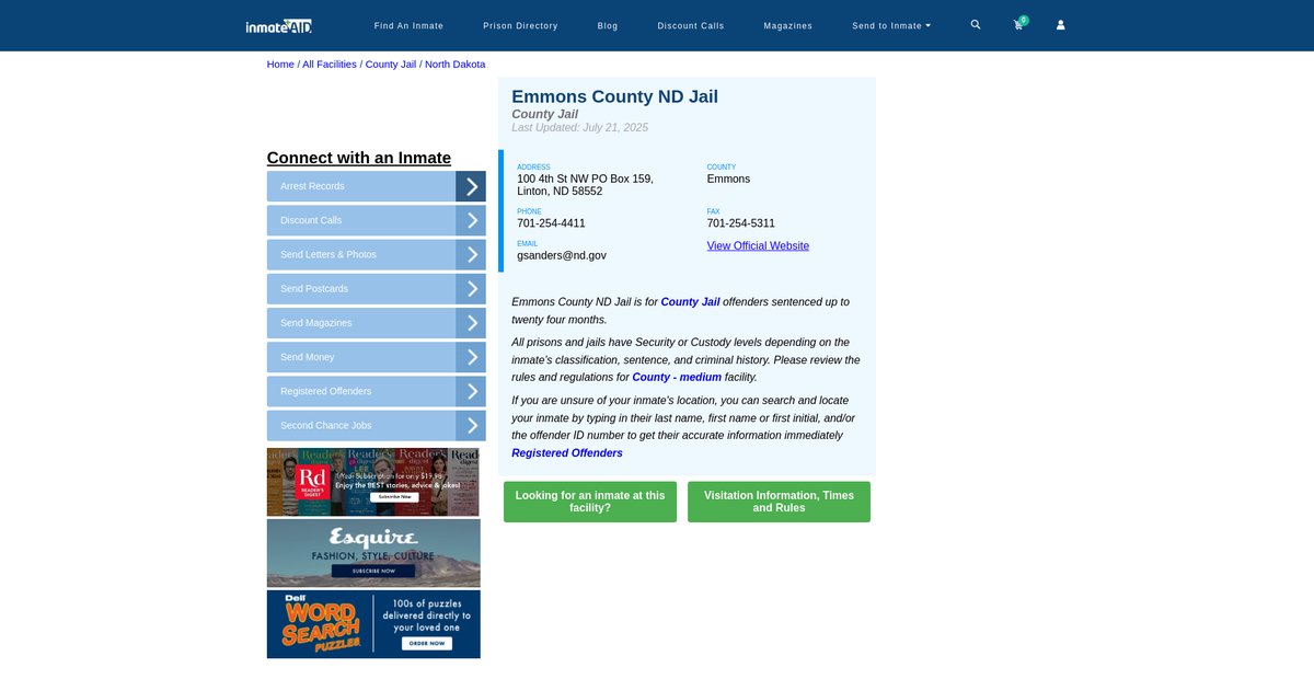 Preview of inmateaid.com