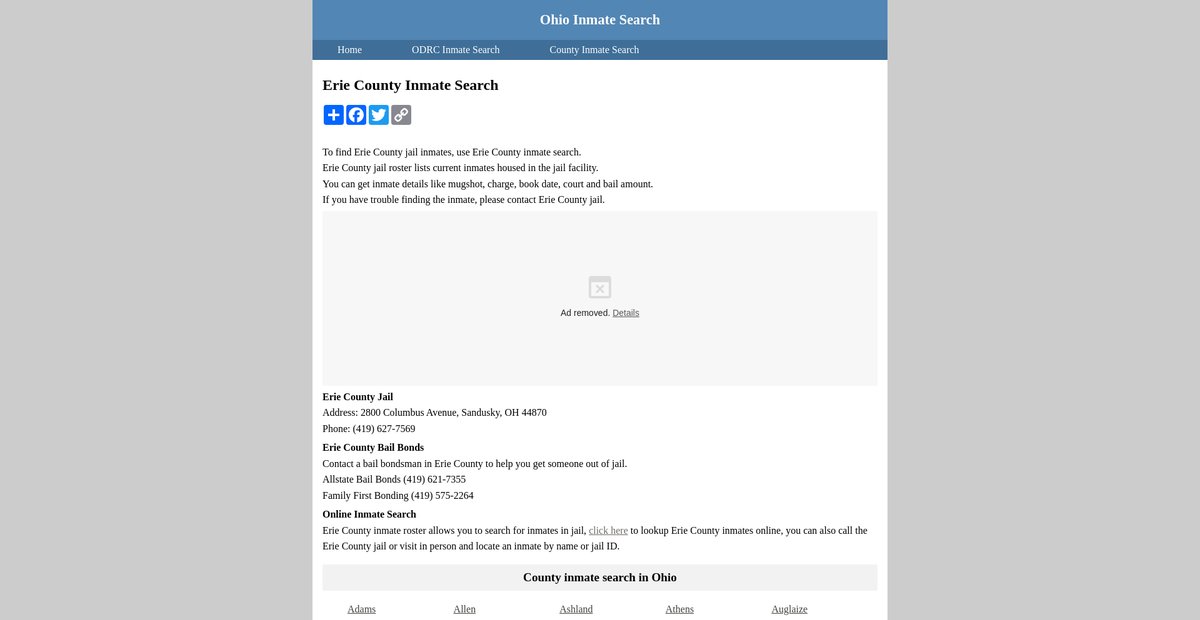 Preview of inmatesearchohio.org