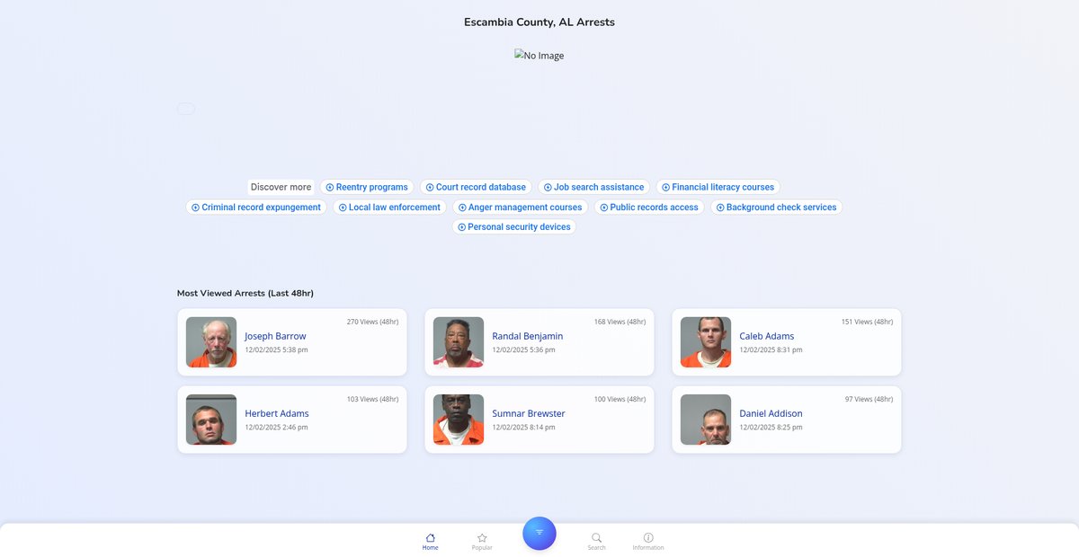 Preview of escambiacountyal.publicjailrecords.com