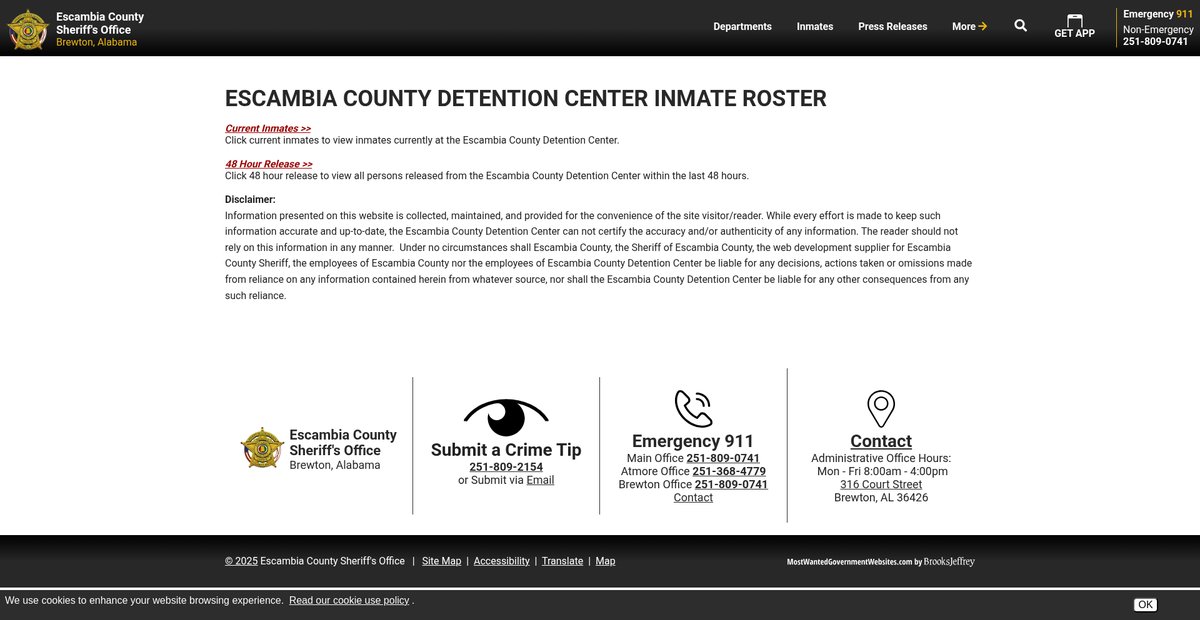 Preview of escambiacountysheriffal.org