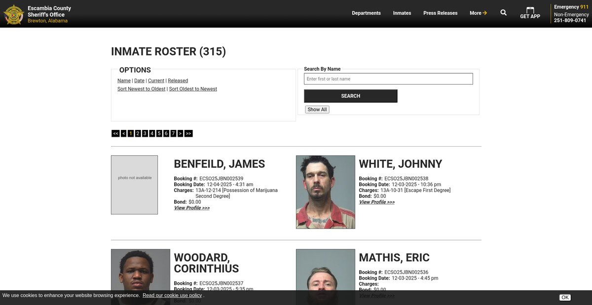 Preview of escambiacountysheriffal.org