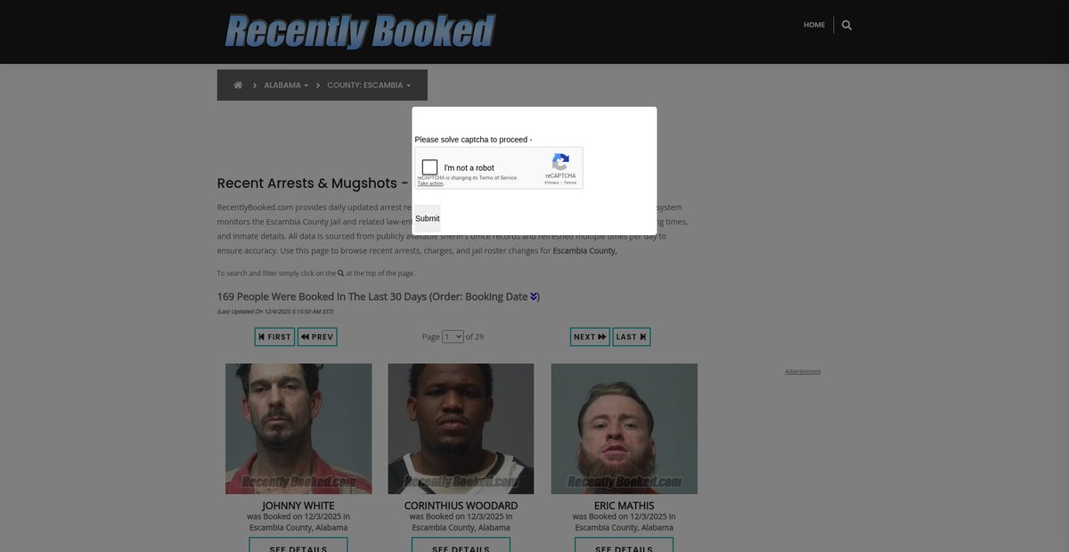 Preview of recentlybooked.com