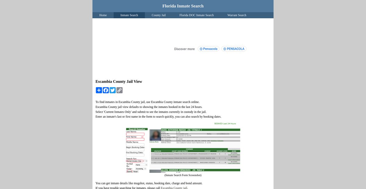 Preview of inmatesearchflorida.org