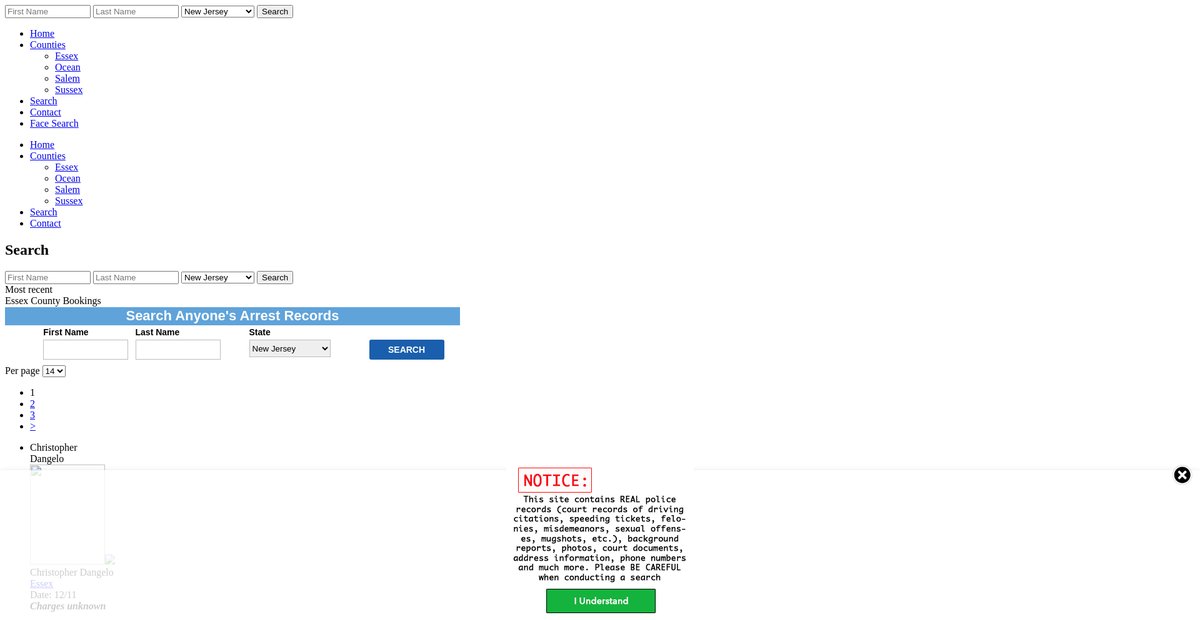 Preview of newjersey.arrests.org