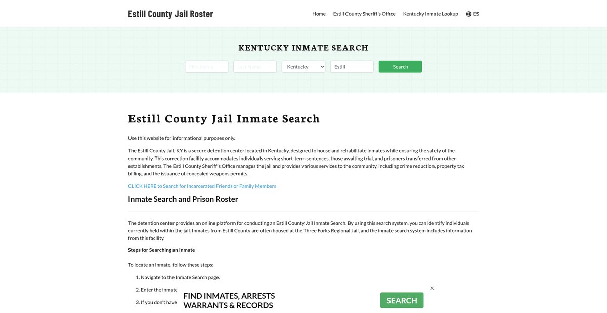 Preview of estillcountyjail.org