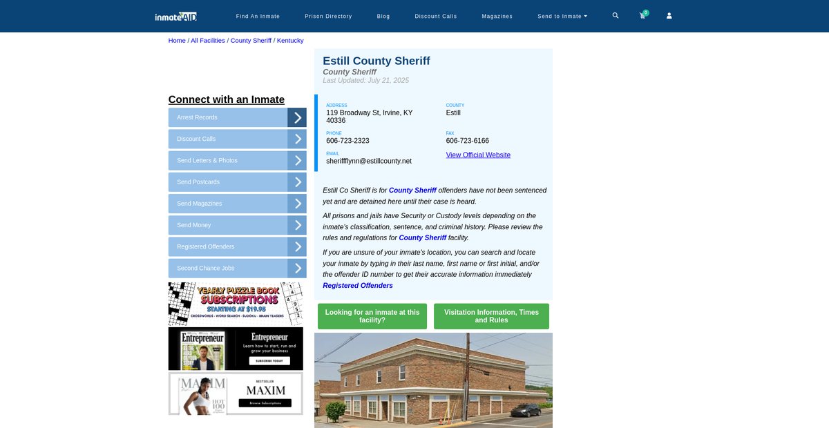 Preview of inmateaid.com