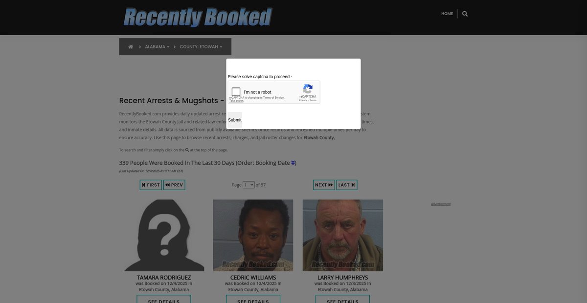 Preview of recentlybooked.com
