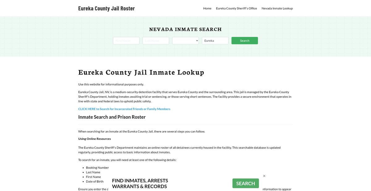 Preview of eurekacountyjail.org