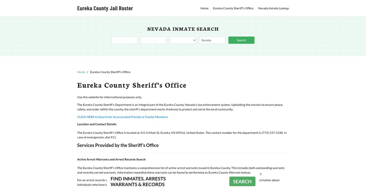 Preview of eurekacountyjail.org