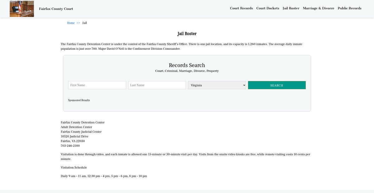 Preview of fairfaxcountycourt.org