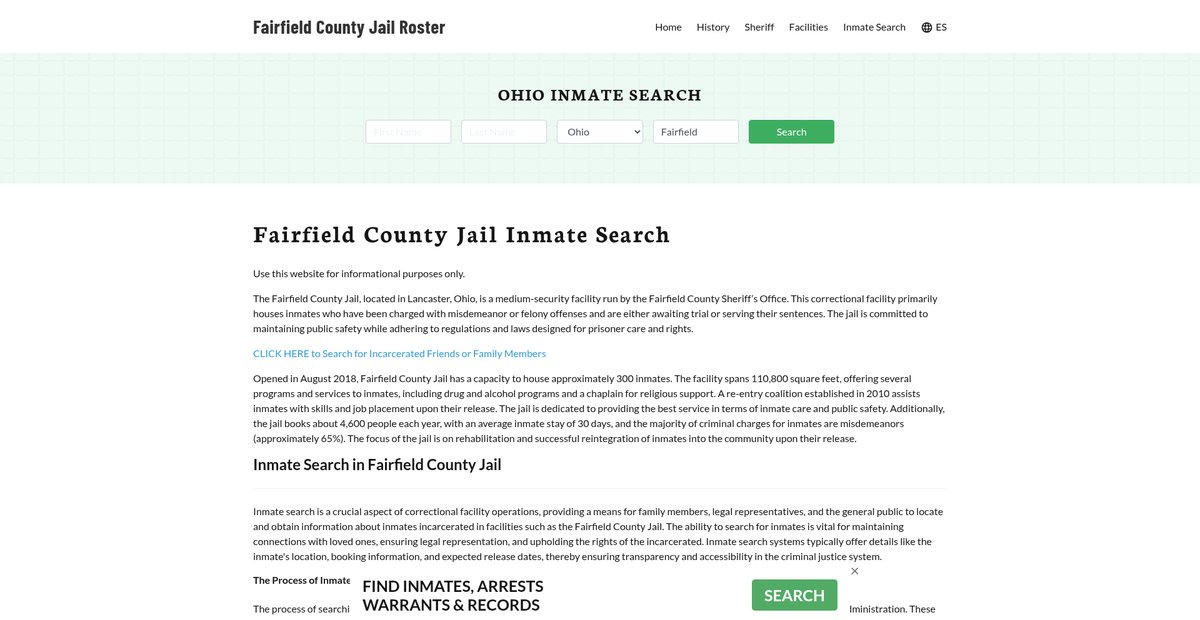 Preview of fairfieldcountyjail.org