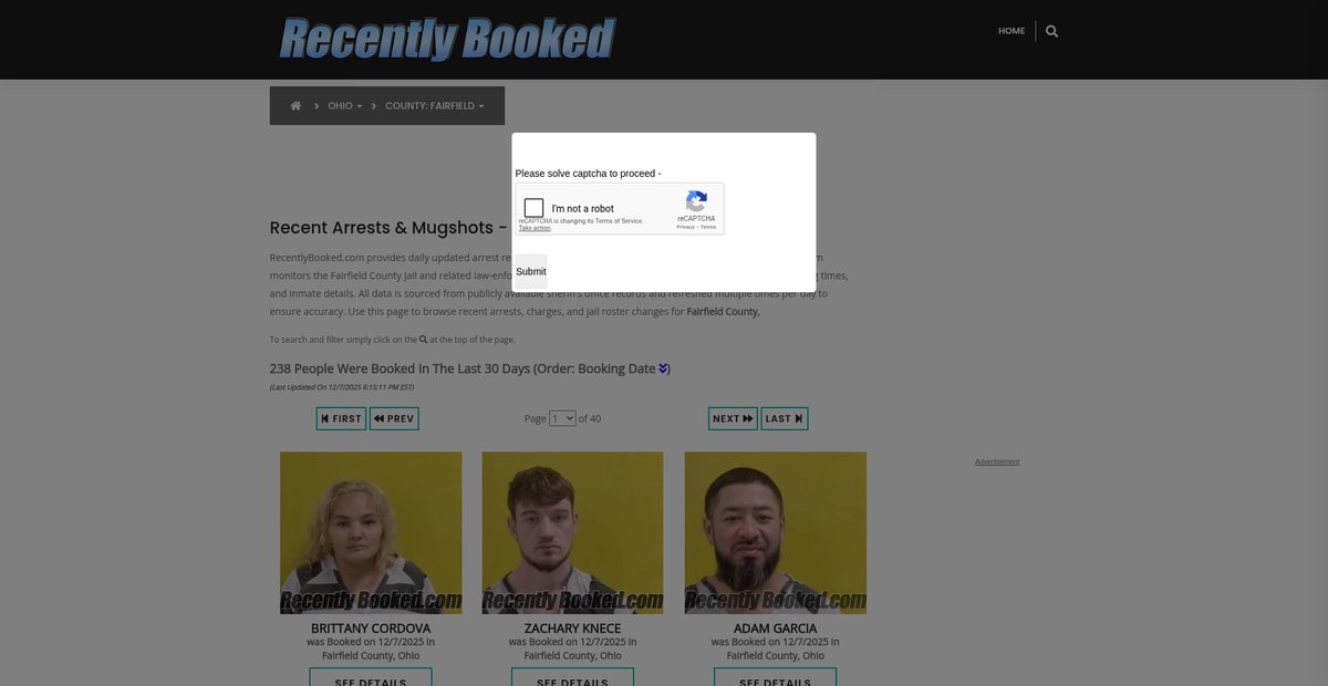 Preview of recentlybooked.com