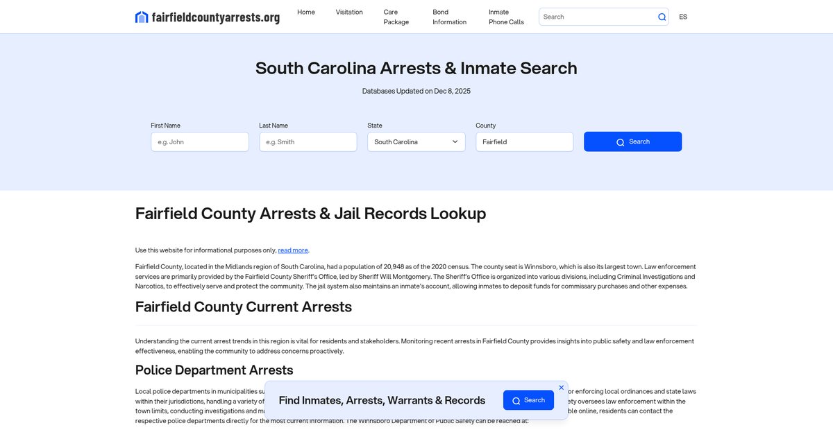 Preview of fairfieldcountyarrests.org
