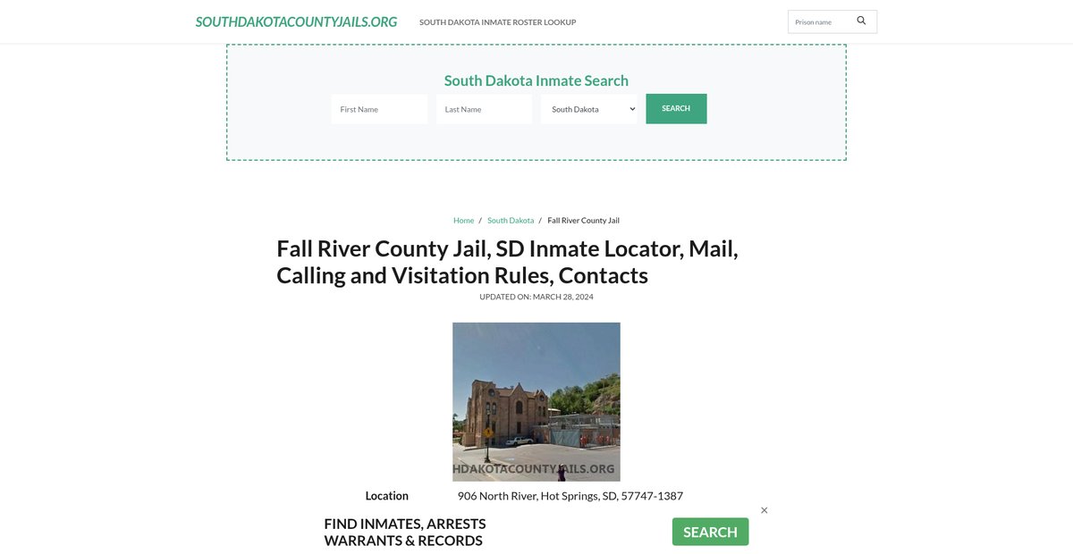 Preview of southdakotacountyjails.org
