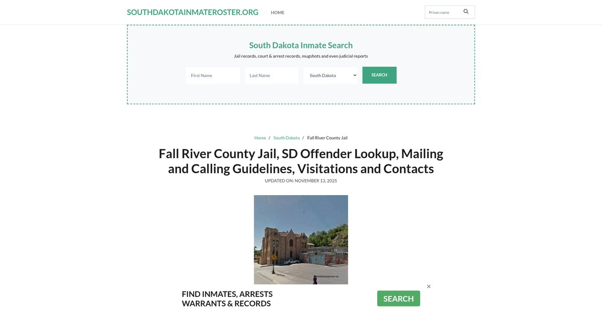 Preview of southdakotainmateroster.org