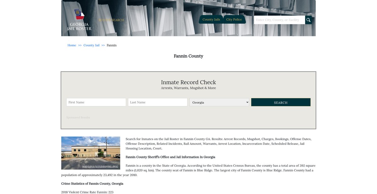 Preview of georgiajailroster.com