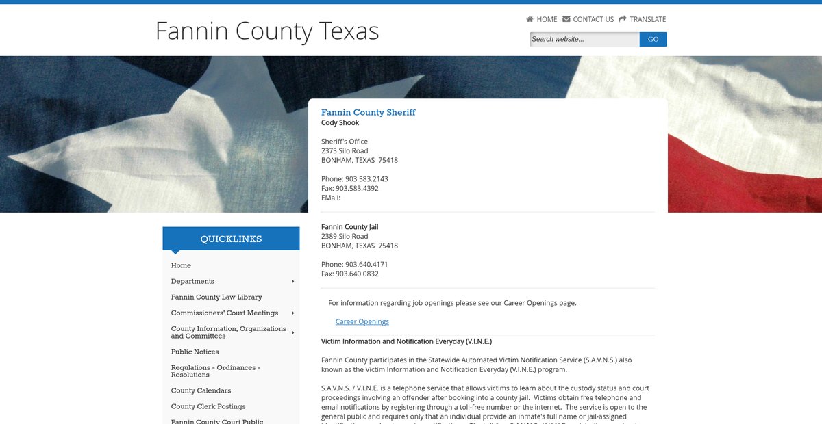 Preview of co.fannin.tx.us