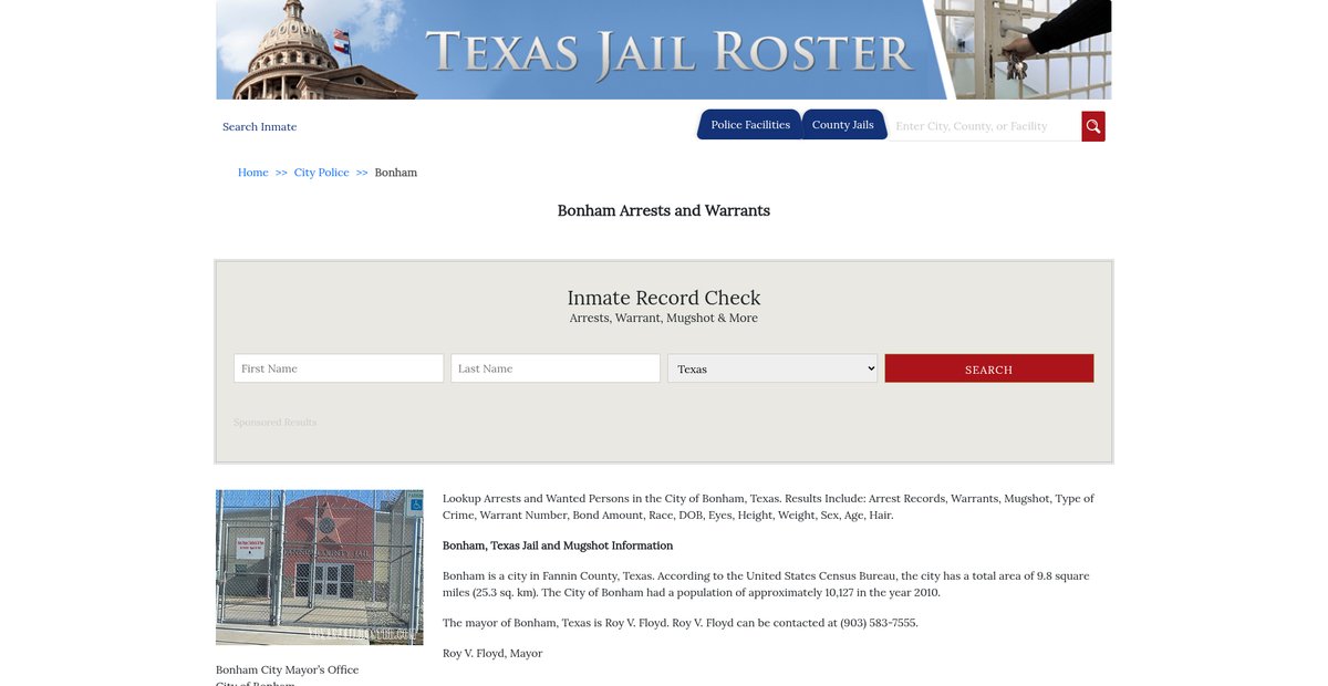 Preview of texasjailroster.com