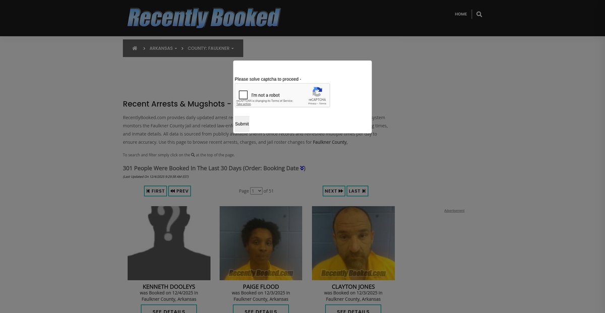 Preview of recentlybooked.com