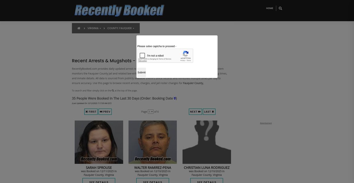 Preview of recentlybooked.com