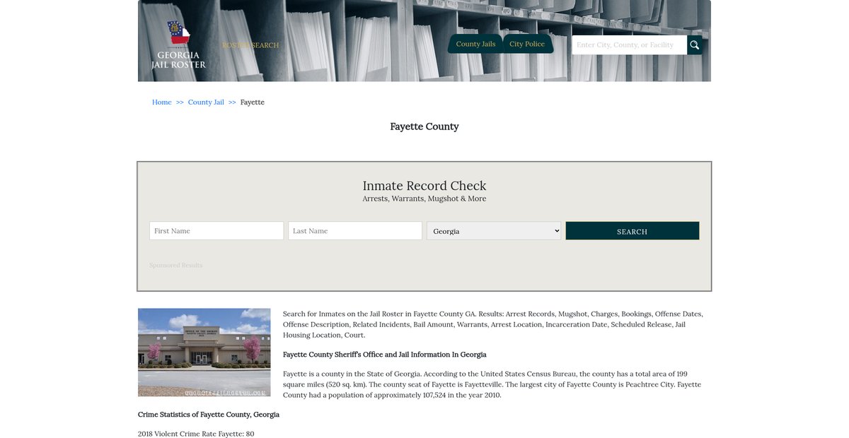 Preview of georgiajailroster.com