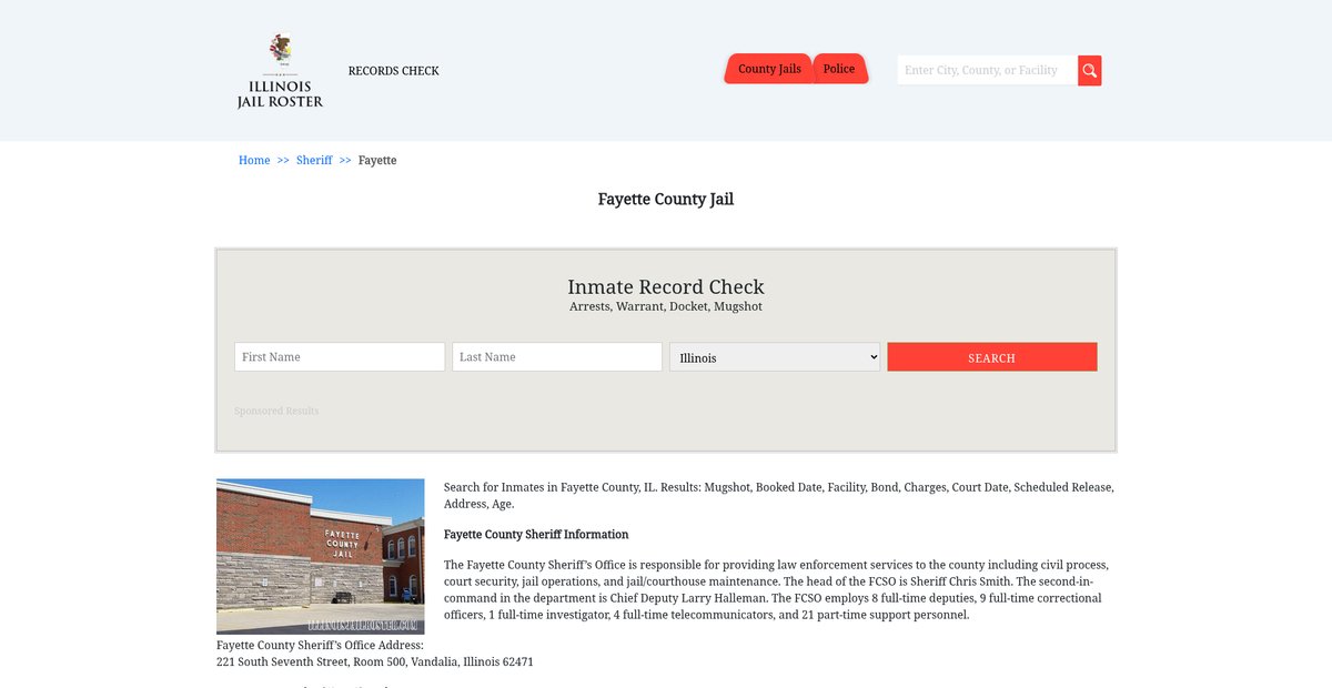 Preview of illinoisjailroster.com